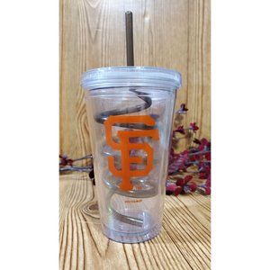 SF Giants Plastic Tumbler with Crazy Straw